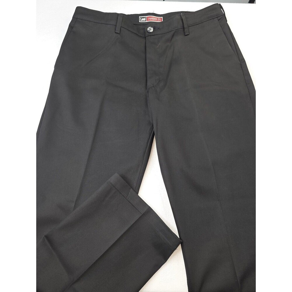 Lee Custom Fit Collection Men's Black Casual Pants Chino Size 36x32 CU-3726